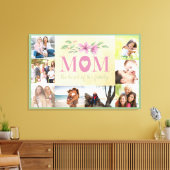Foto Collage - Mam het hart van de familie Canvas Afdruk (Insitu (Woonkamer))