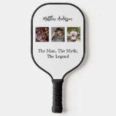 Foto collage man myth legende wit pickleball paddle (Achterkant)