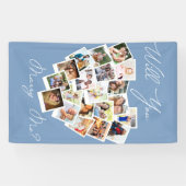 Foto-collage: marry me Blue banner (Horizontaal)