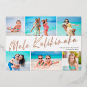 Foto Collage Mele Kalikimaka Folie Feestdagenkaart (Voorkant)