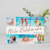 Foto Collage Mele Kalikimaka Folie Feestdagenkaart (Staand Voorkant)