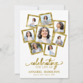 Foto Collage Memorial begrafenis Kaarten voor de d (Voorkant)