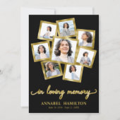 Foto Collage Memorial begrafenis Kaarten voor de d (Voorkant)