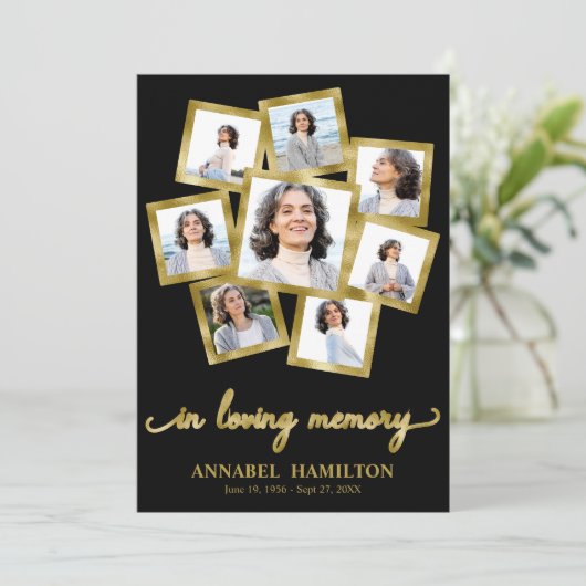 Foto Collage Memorial begrafenis Kaarten voor de d (Staand voorkant)