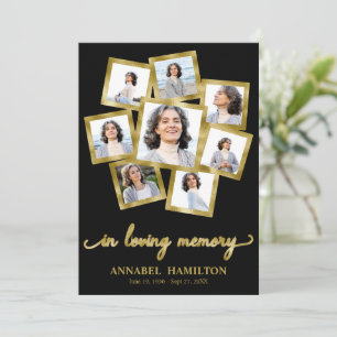 Foto Collage Memorial begrafenis Kaarten voor de d