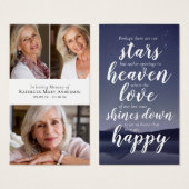 Foto Collage Memorial Prayer Kaart (Voorkant /achterkant)