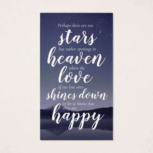 Foto Collage Memorial Prayer Kaart (Achterkant)