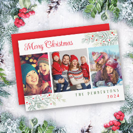 Foto Collage Merry Kerstfeestdag Feestdagenkaart