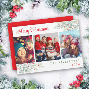 Foto Collage Merry Kerstfeestdag Feestdagenkaart