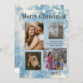 Foto Collage Merry Kerstmis met feestdag Feestdagenkaart (Voorkant / Achterkant)