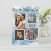 Foto Collage Merry Kerstmis met feestdag Feestdagenkaart (Staand voorkant)
