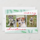 Foto Collage Merry Kerstry Feestdagenkaart (Voorkant)