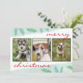 Foto Collage Merry Kerstry Feestdagenkaart (Staand voorkant)