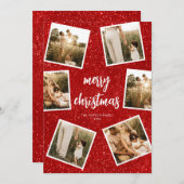 Foto Collage Merry Kerstry Feestdagenkaart (Voorkant / Achterkant)