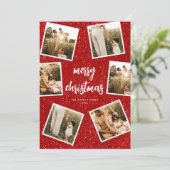 Foto Collage Merry Kerstry Feestdagenkaart (Staand voorkant)
