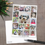 Foto Collage met 17 foto's - kan kleur bewerken Briefkaart<br><div class="desc">Fotomontage — Gebruik je favoriete foto of afbeeldingen om een leuke wens te maken om met vrienden te delen. Dit moderne raster is een unieke en opvallende weergave van uw foto's. Dit is opstelling om een vrije online fotocollage maker voor uw instagram of andere vierkante foto's te zijn.</div>