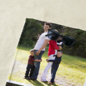 Foto collage met 7 foto's en monogram strandlaken (In situ)