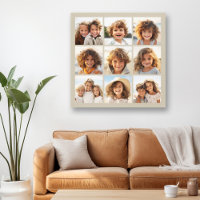 Foto Collage met 9 vierkante foto's - Taupe