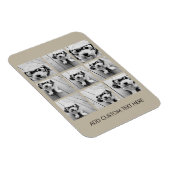 Foto Collage met 9 vierkante foto's - Taupe Magneet (Rechterzijde)