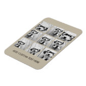 Foto Collage met 9 vierkante foto's - Taupe Magneet (Linkerzijde)