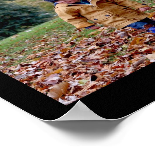 Foto collage met Autumn Theme Black en White Poster (Hoek)