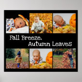 Foto collage met Autumn Theme Black en White Poster (Voorkant)
