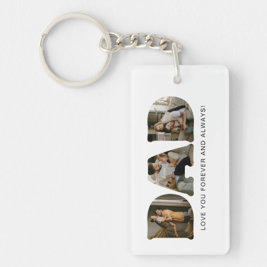 Foto-collage met DAD-letter Sleutelhanger (Voorkant)