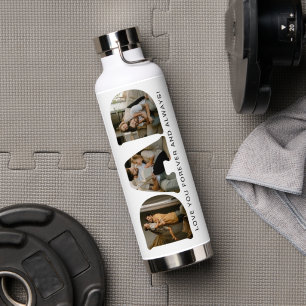 Foto-collage met DAD-letter Waterfles