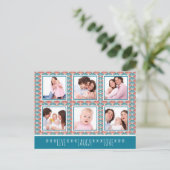 Foto collage met decoratief ventilatorpatroon briefkaart (Staand voorkant)