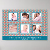 Foto collage met decoratief ventilatorpatroon poster (Voorkant)