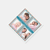 Foto collage met decoratief ventilatorpatroon servet (Hoek)