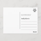 Foto collage met familienaam Datum - zwart Briefkaart (Achterkant)