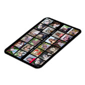 Foto collage met familienaam Datum - zwart Magneet (Linkerzijde)
