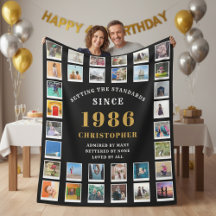 Foto-collage met familieverhalen voor 40e verjaard