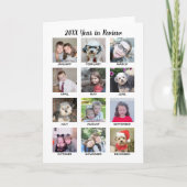 Foto collage met jaar in Review 2020 Kaart (Voorkant)