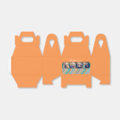 Foto collage met Oranje en Blauwgroen Chevrons Bedankdoosjes (Uitgevouwen)