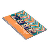 Foto collage met Oranje en Blauwgroen Chevrons Notitieboek (Rechterzijde)