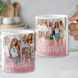 Foto Collage met Roze Beste Vriendinnen Koffiemok