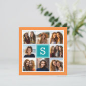 Foto collage met uitnodiging van Birthday Party (Staand voorkant)