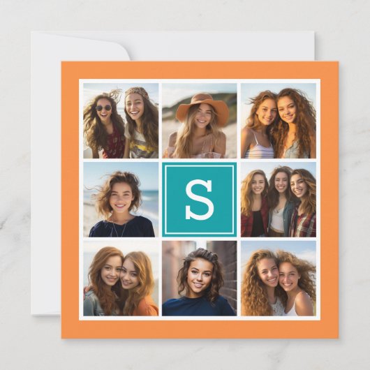 Foto collage met uitnodiging van Birthday Party (Voorkant)