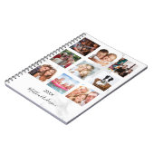 Foto-collage met wit marmer en monogram notitieboek (Linkerzijde)