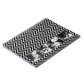 Foto collage met zwart-wit Chevron Pattern Notitieboek (Linkerzijde)