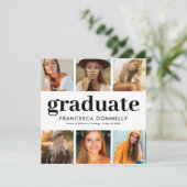 Foto Collage Modern Afstuderen Kaart (Staand voorkant)