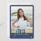 Foto Collage Modern Blue Afstuderen Open House Aankondiging (Voorkant)