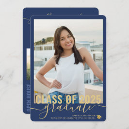 Foto Collage Modern Blue Afstuderen Open House Aankondiging