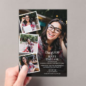 Foto Collage Modern Graduation Party Acryl Uitnodigingen (Insitu (Draagbaar))