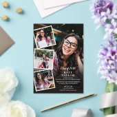 Foto Collage Modern Graduation Party Acryl Uitnodigingen (Insitu (Huwelijk))