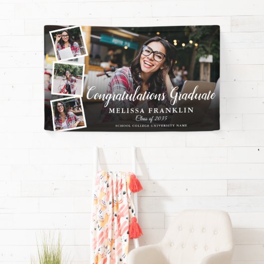 Foto Collage Modern Graduation Party Spandoek (Insitu)