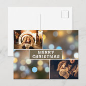 Foto: Collage Modern Holiday Kerstmis Briefkaart (Voorkant / Achterkant)