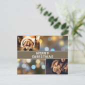 Foto: Collage Modern Holiday Kerstmis Briefkaart (Staand voorkant)
